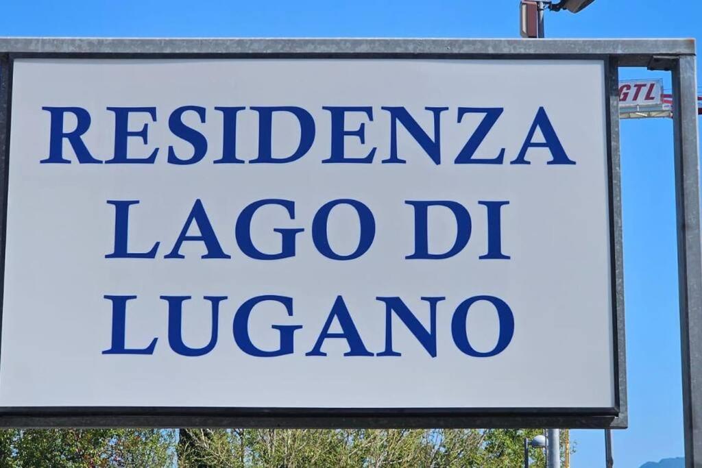 Idyllische Ferienwohnung In Bissone Esterno foto